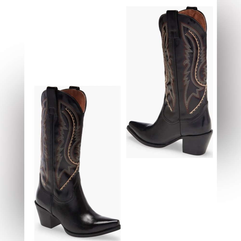 Jeffrey Campbell Rancher Western Boot black cowgirl casual classic stylish comfy